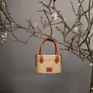 Túi Ashima nhỏ nâu 20x9xH14cm